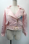 Swankiss / Poodollサテンジャケット  ピンク S-25-10-31-022-CA-BL-HR-ZS