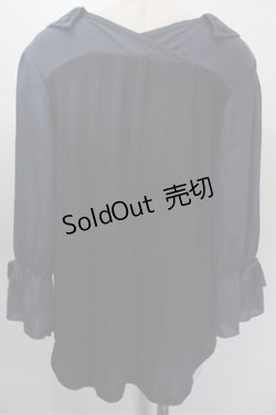 画像2: axes femme / 後ろ切替スキッパーシャツ  紺 S-25-10-31-026-AX-BL-HR-ZS