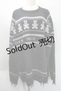 Candy Stripper / ANARCHY BEAR NORDICニット  黒 S-25-10-31-028-PU-TO-AS-ZS