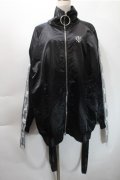 KRY CLOTHING / サテンブルゾン  黒 S-25-10-31-030-EL-JA-HR-ZS