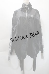 KRY CLOTHING / サテンブルゾン  黒 S-25-10-31-030-EL-JA-HR-ZS