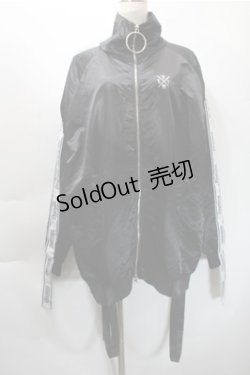 画像1: KRY CLOTHING / サテンブルゾン  黒 S-25-10-31-030-EL-JA-HR-ZS