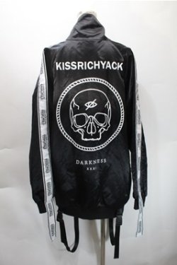 画像2: KRY CLOTHING / サテンブルゾン  黒 S-25-10-31-030-EL-JA-HR-ZS