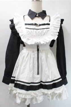 画像1: SUSIN / 機械仕掛けのメイドエプロンドレスxブラウス  黒x白 S-25-10-31-031-LO-OP-HR-ZS