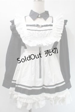 画像1: SUSIN / 機械仕掛けのメイドエプロンドレスｘブラウス  黒ｘ白 S-25-10-31-031-LO-OP-HR-ZS