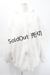 Ank Rouge / ビジューボタンうさみみファーコート  白 S-25-10-31-032-CA-CO-HR-ZS