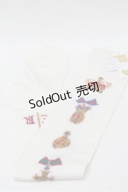 画像1: Jane Marple / クラウンソックス  白 S-25-10-31-003-JM-ZA-AS-ZS