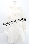 LODISPOTTO / フードファー付きリボンバックルコート  アイボリー S-25-10-31-036-LO-CO-HR-ZS