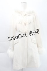 LODISPOTTO / フードファー付きリボンバックルコート  アイボリー S-25-10-31-036-LO-CO-HR-ZS