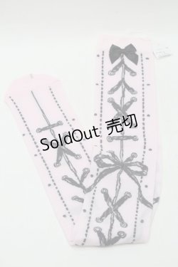 画像1: MILK / コルセットオーバーニーソックス  ピンク S-25-11-02-001-ML-ZA-HR-ZS