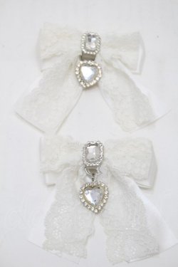 画像1: LOLITA / リボンクリップ  白 S-25-11-02-005-LO-AC-AS-ZS