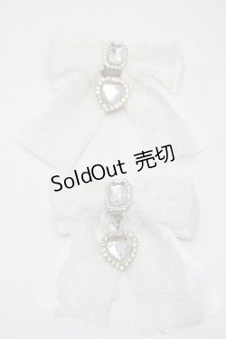 画像1: LOLITA / リボンクリップ  白 S-25-11-02-005-LO-AC-AS-ZS