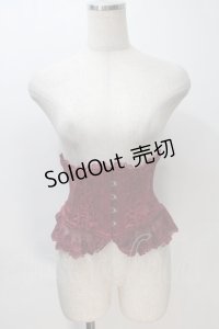 ATELIER PIERROT / Frill Short Corset コルセット  ワイン S-25-11-02-034-EL-TO-AS-ZS