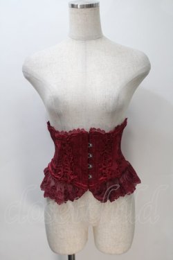 画像1: ATELIER PIERROT / Frill Short Corset コルセット  ワイン S-25-11-02-034-EL-TO-AS-ZS