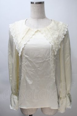 画像1: axes femme POETIQUE / 薔薇モチーフフリルブラウス  オフ S-25-11-02-037-AX-BL-HR-ZS