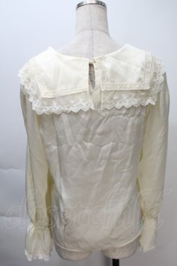 画像2: axes femme POETIQUE / 薔薇モチーフフリルブラウス  オフ S-25-11-02-037-AX-BL-HR-ZS