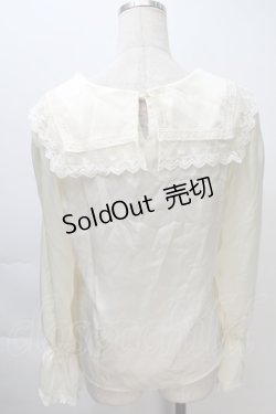 画像2: axes femme POETIQUE / 薔薇モチーフフリルブラウス  オフ S-25-11-02-037-AX-BL-HR-ZS