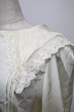 画像3: axes femme POETIQUE / 薔薇モチーフフリルブラウス  オフ S-25-11-02-037-AX-BL-HR-ZS