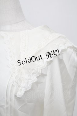 画像3: axes femme POETIQUE / 薔薇モチーフフリルブラウス  オフ S-25-11-02-037-AX-BL-HR-ZS