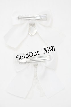 画像2: LOLITA / リボンクリップ  白 S-25-11-02-005-LO-AC-AS-ZS