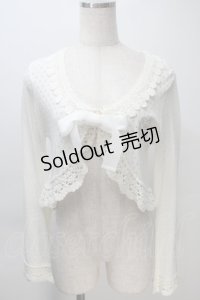 BABY,THE STARS SHINE BRIGHT / ローズレース姫袖ボレロ  白 S-25-11-02-039-BA-TO-AS-ZS
