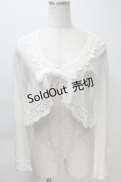 画像1: BABY,THE STARS SHINE BRIGHT / ローズレース姫袖ボレロ  白 S-25-11-02-039-BA-TO-AS-ZS