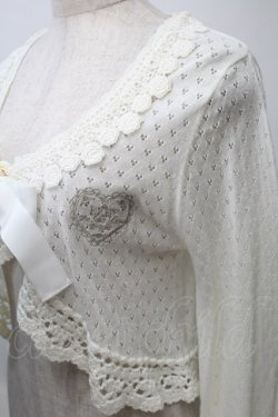 画像3: BABY,THE STARS SHINE BRIGHT / ローズレース姫袖ボレロ  白 S-25-11-02-039-BA-TO-AS-ZS