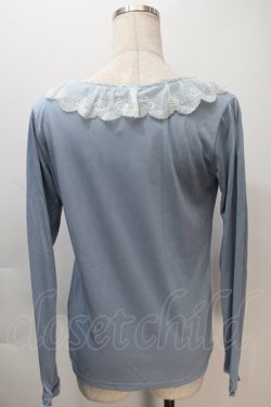 画像2: axes femme / レース襟プルオーバー  サックス S-25-11-02-042-AX-TO-HR-ZS