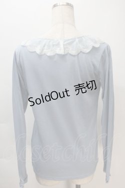 画像2: axes femme / レース襟プルオーバー  サックス S-25-11-02-042-AX-TO-HR-ZS