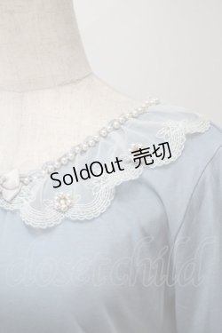 画像3: axes femme / レース襟プルオーバー  サックス S-25-11-02-042-AX-TO-HR-ZS