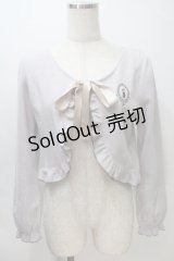 axes femme POETIQUE / ラビットカメオ刺繍起毛ボレロ  ラベンダー S-25-11-02-044-AX-TO-HR-ZS