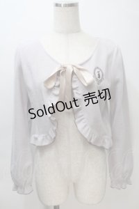 axes femme POETIQUE / ラビットカメオ刺繍起毛ボレロ  ラベンダー S-25-11-02-044-AX-TO-HR-ZS