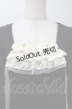 画像3: axes femme / シフォン巻きバラ付きプルオーバー  黒 S-25-11-02-047-AX-TO-HR-ZS