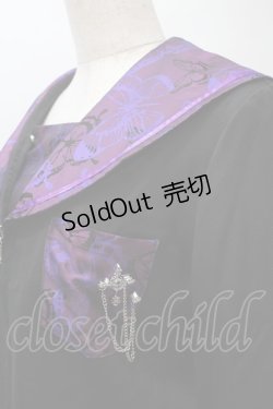 画像3: BLOOD SUPPLY（海外ブランド） / セーラージャケット+プリーツスカート  黒ｘ紫 S-25-11-02-051-GO-TO-HR-ZS