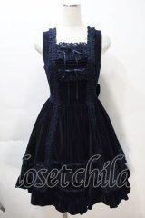 BABY,THE STARS SHINE BRIGHT / 別珍レースフリルジャンパースカート  紺 S-25-11-02-054-BA-OP-AS-ZS