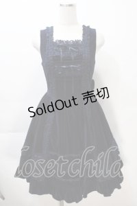 BABY,THE STARS SHINE BRIGHT / 別珍レースフリルジャンパースカート  紺 S-25-11-02-054-BA-OP-AS-ZS