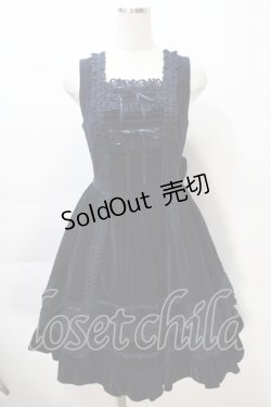 画像1: BABY,THE STARS SHINE BRIGHT / 別珍レースフリルジャンパースカート  紺 S-25-11-02-054-BA-OP-AS-ZS