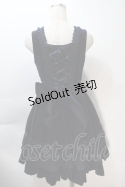 画像2: BABY,THE STARS SHINE BRIGHT / 別珍レースフリルジャンパースカート  紺 S-25-11-02-054-BA-OP-AS-ZS