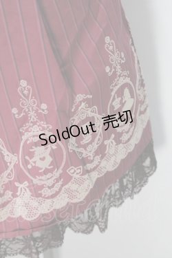 画像3: axes femme / フロッキーptレジメ柄ワンピース(Disney)  ワイン S-25-11-02-056-AX-OP-HR-ZS