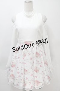 MA*RS / 肩開きジュエル柄切替ワンピース  白ｘピンク S-25-11-02-057-EL-OP-HR-ZS