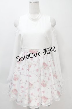 画像1: MA*RS / 肩開きジュエル柄切替ワンピース  白ｘピンク S-25-11-02-057-EL-OP-HR-ZS