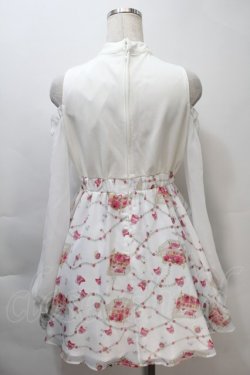 画像2: MA*RS / 肩開きジュエル柄切替ワンピース  白ｘピンク S-25-11-02-057-EL-OP-HR-ZS