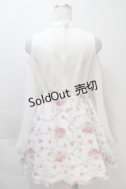 画像2: MA*RS / 肩開きジュエル柄切替ワンピース  白ｘピンク S-25-11-02-057-EL-OP-HR-ZS