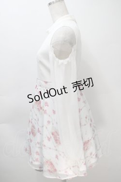 画像3: MA*RS / 肩開きジュエル柄切替ワンピース  白ｘピンク S-25-11-02-057-EL-OP-HR-ZS