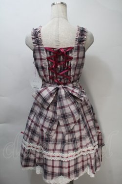 画像2: BABY,THE STARS SHINE BRIGHT / 裾スカラップタータンチェックジャンパースカート＆リボンコームセット  ピンク S-25-11-02-059-BA-OP-AS-ZS