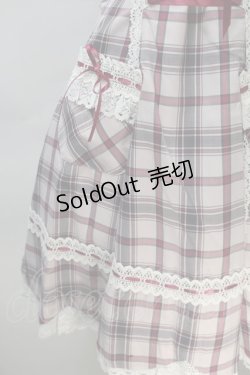 画像4: BABY,THE STARS SHINE BRIGHT / 裾スカラップタータンチェックジャンパースカート＆リボンコームセット  ピンク S-25-11-02-059-BA-OP-AS-ZS