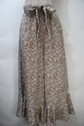 axes femme / 裾フリルガウチョパンツ  ベージュ S-25-11-02-061-AX-PA-AS-ZS