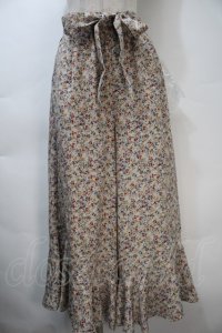 axes femme / 裾フリルガウチョパンツ  ベージュ S-25-11-02-061-AX-PA-AS-ZS