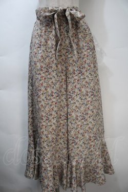 画像1: axes femme / 裾フリルガウチョパンツ  ベージュ S-25-11-02-061-AX-PA-AS-ZS