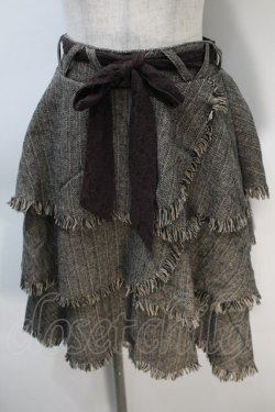 画像1: axes femme / ティアードスカート  ブラウン S-25-11-02-062-AX-TO-HR-ZS